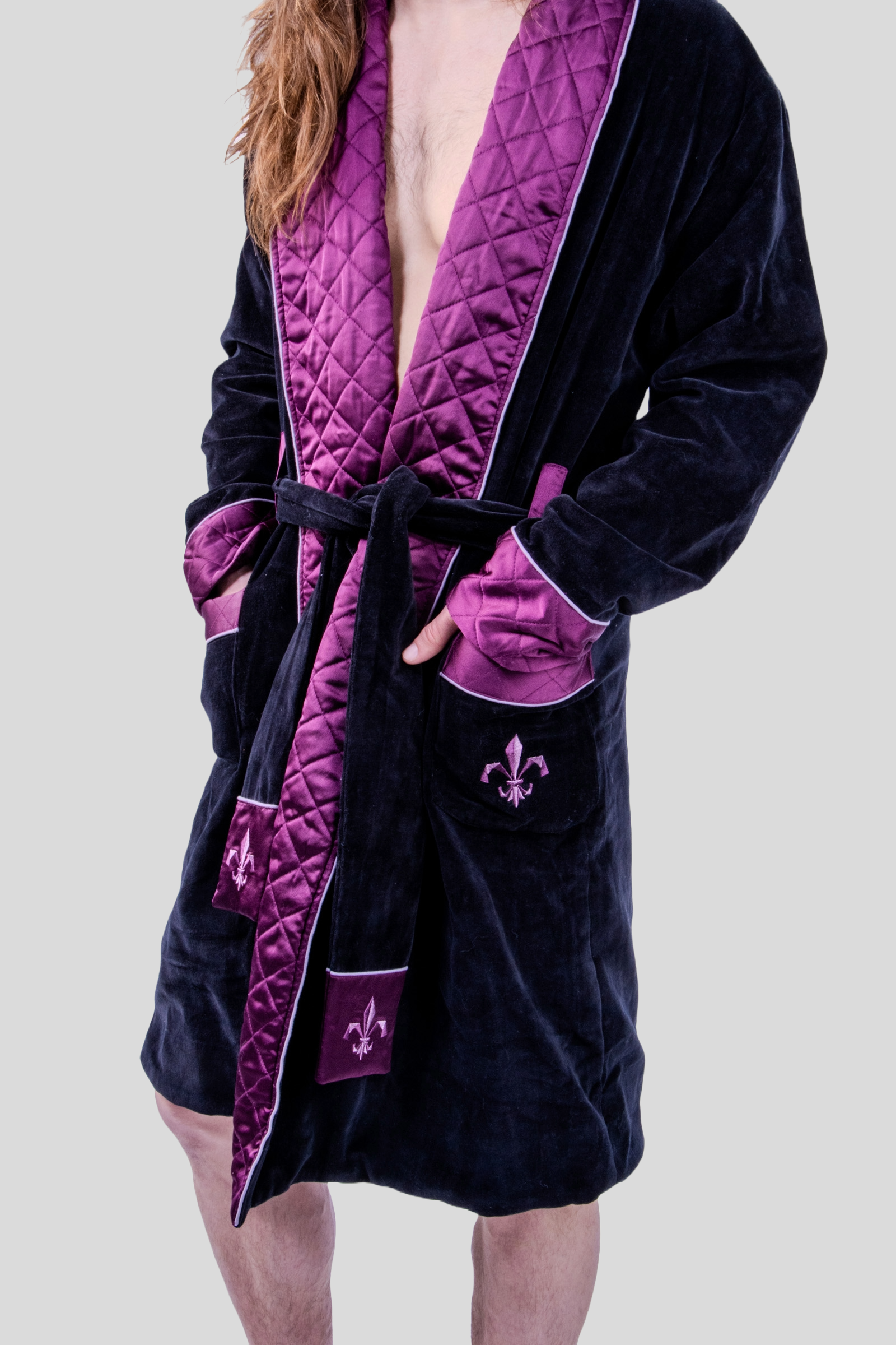 Carbon Black Bergamo Smoking Robe