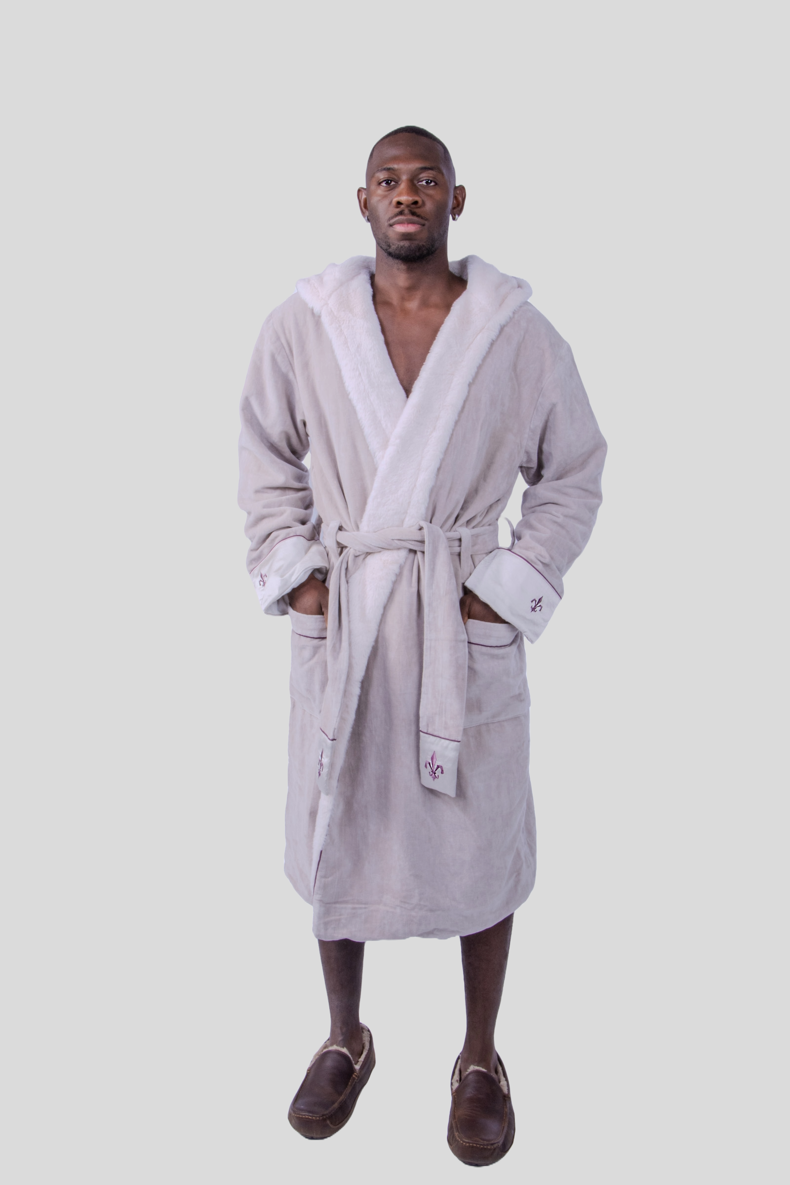 Heather Grey Bergamo Hooded Baltic Robe