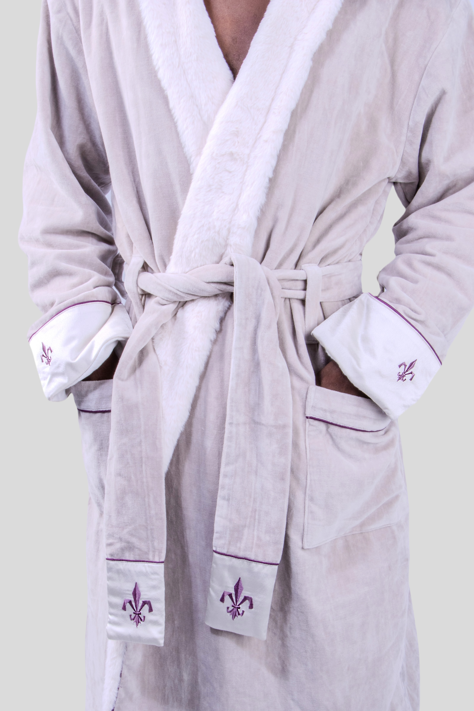 Heather Grey Bergamo Hooded Baltic Robe