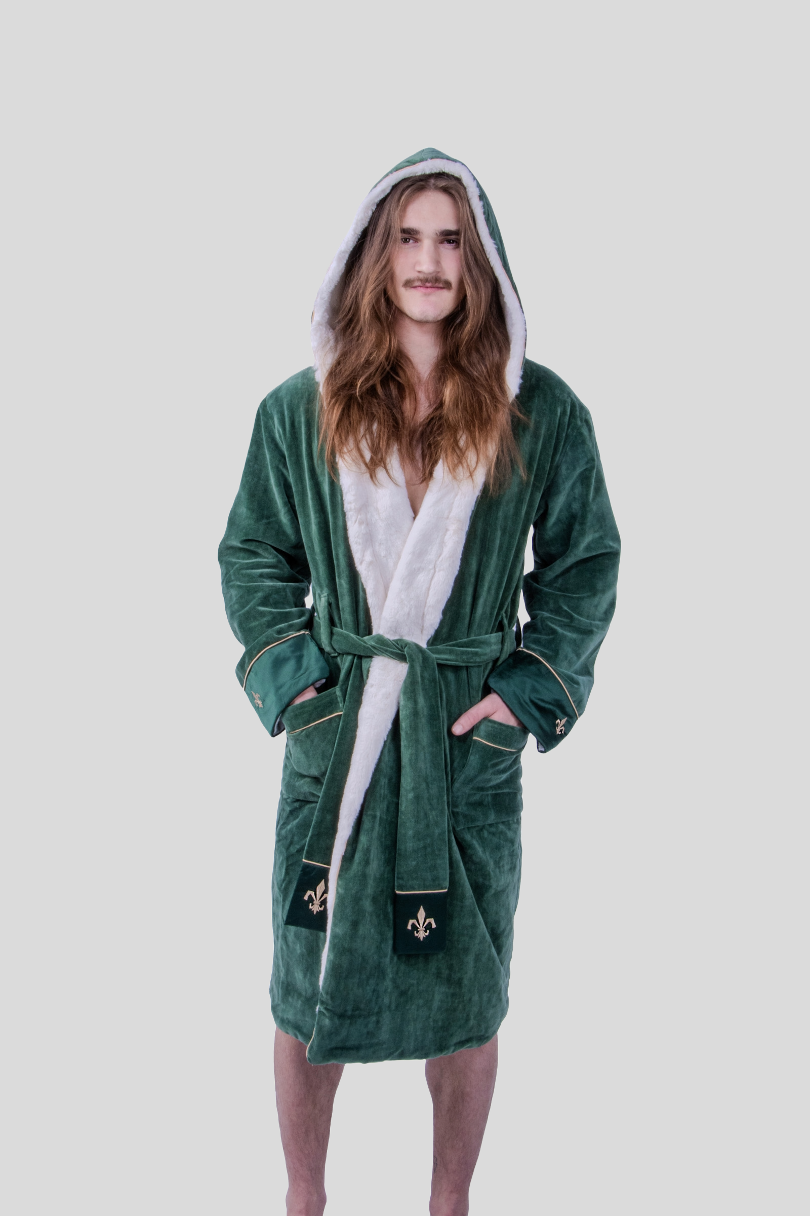 Windsor Green Bergamo Hooded Baltic Robe