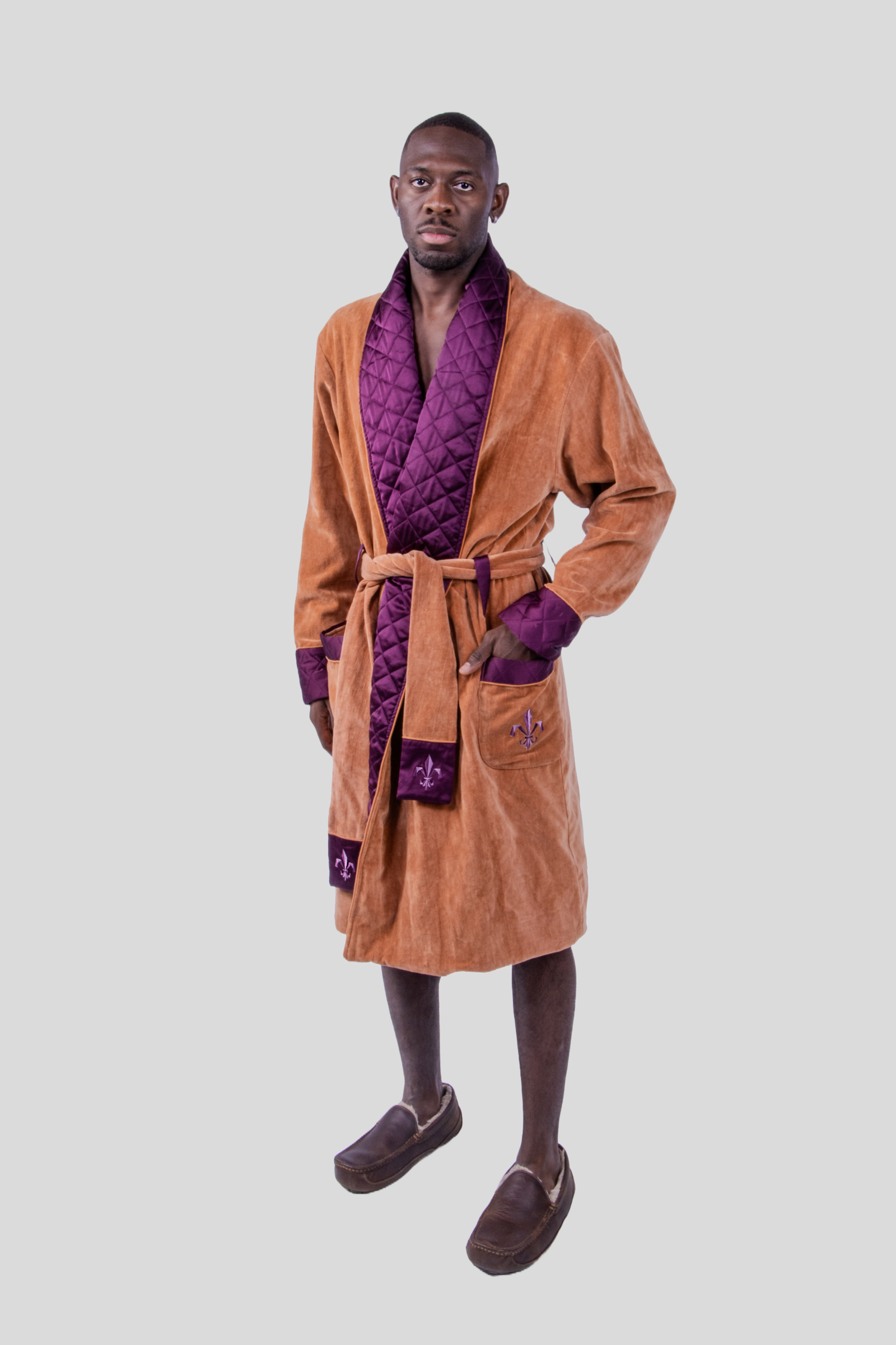 Bergamo Classic Smoking Robe Camel
