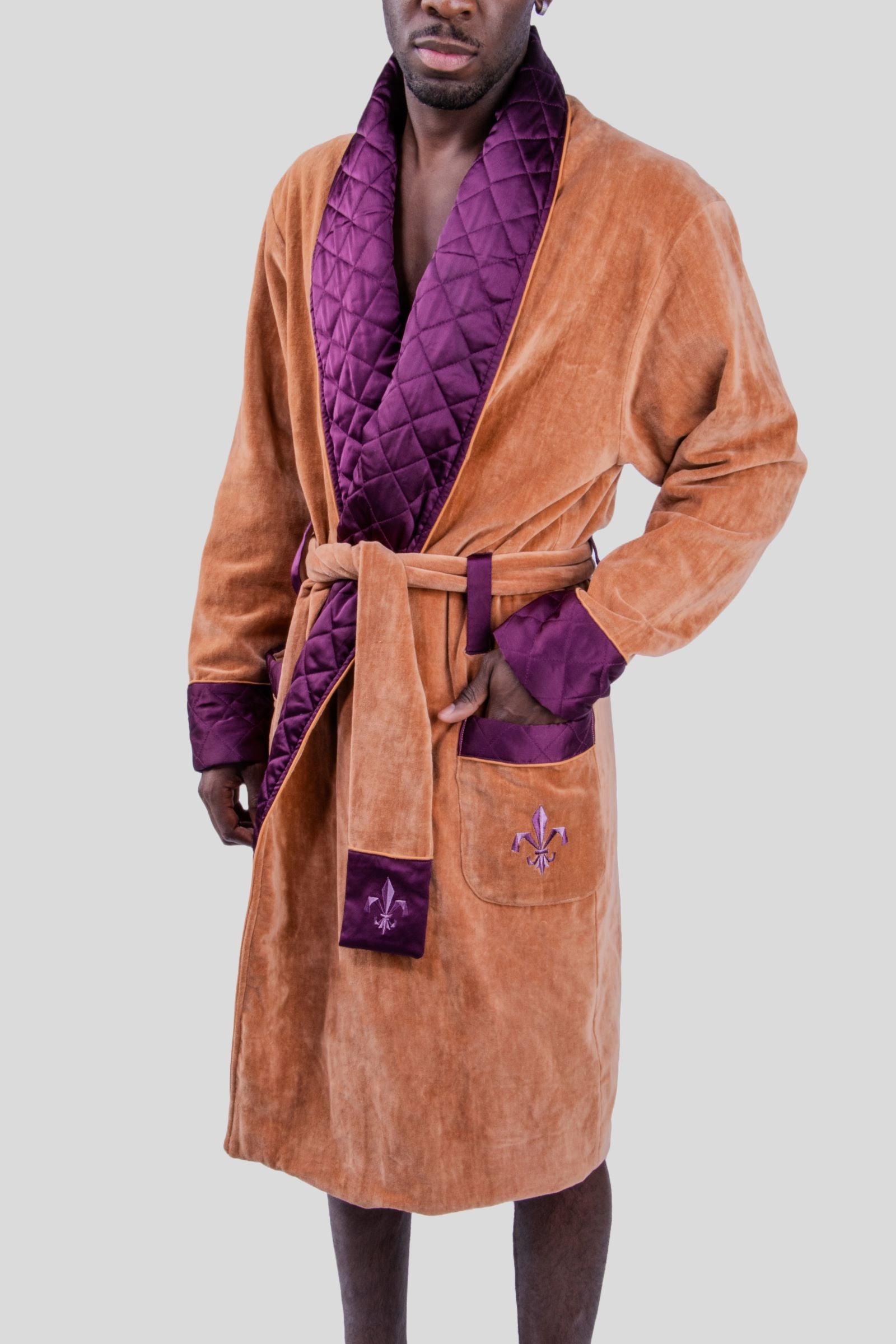 Bergamo Classic Smoking Robe Camel