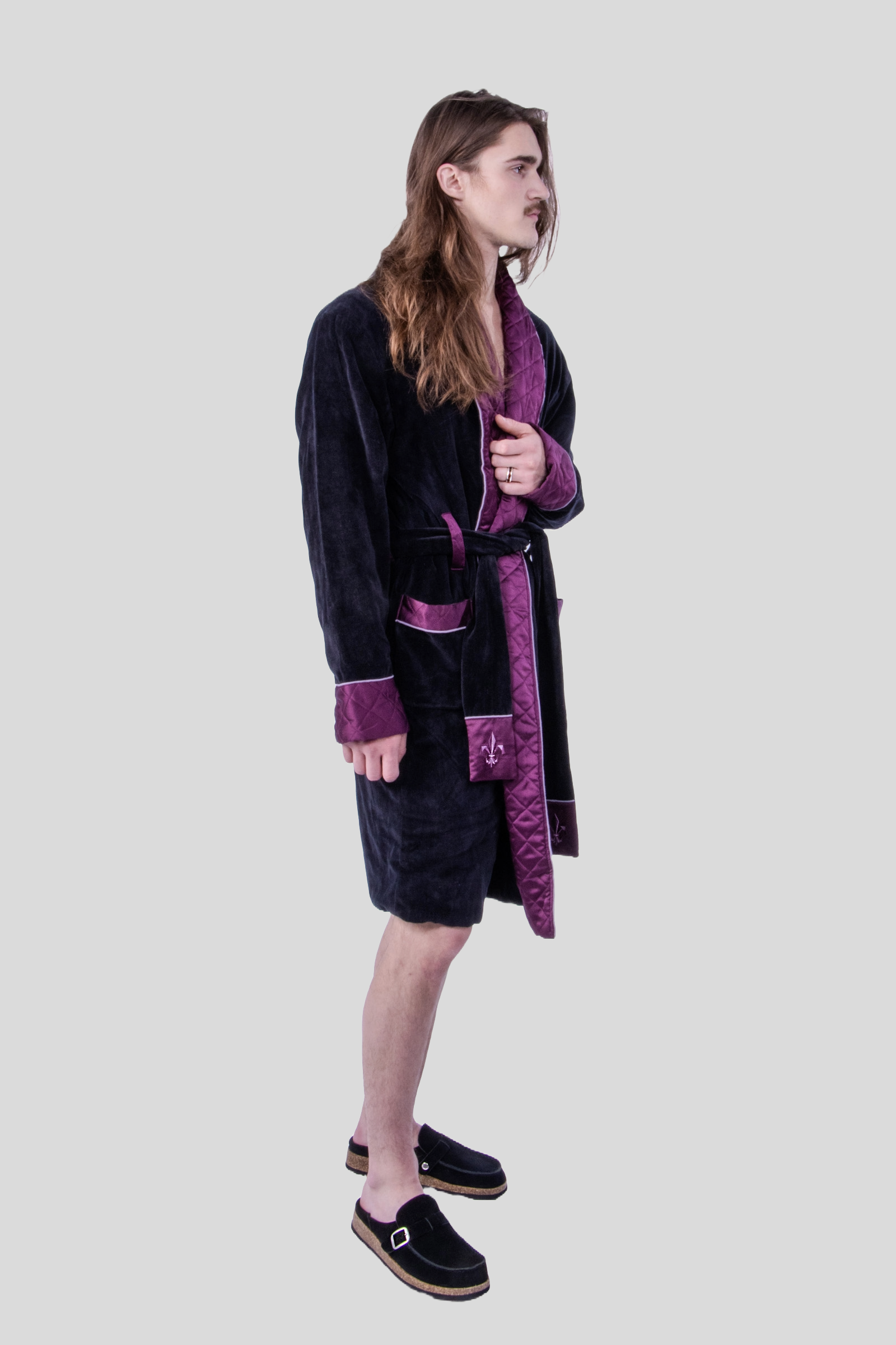 Carbon Black Bergamo Classic Smoking Robe