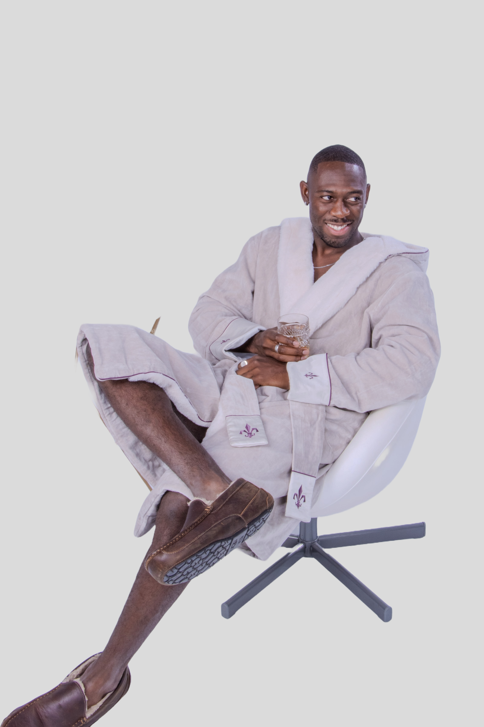 Bergamo Hooded Baltic Robe in Grey