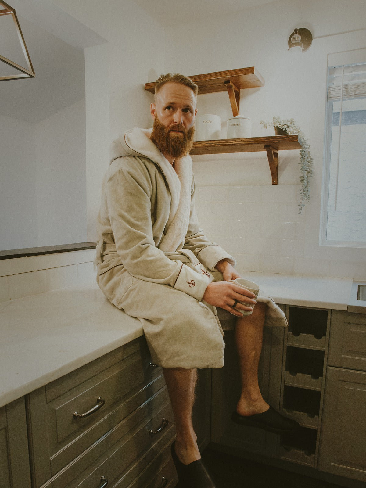 Bergamo Hooded Baltic Robe | Heather Grey