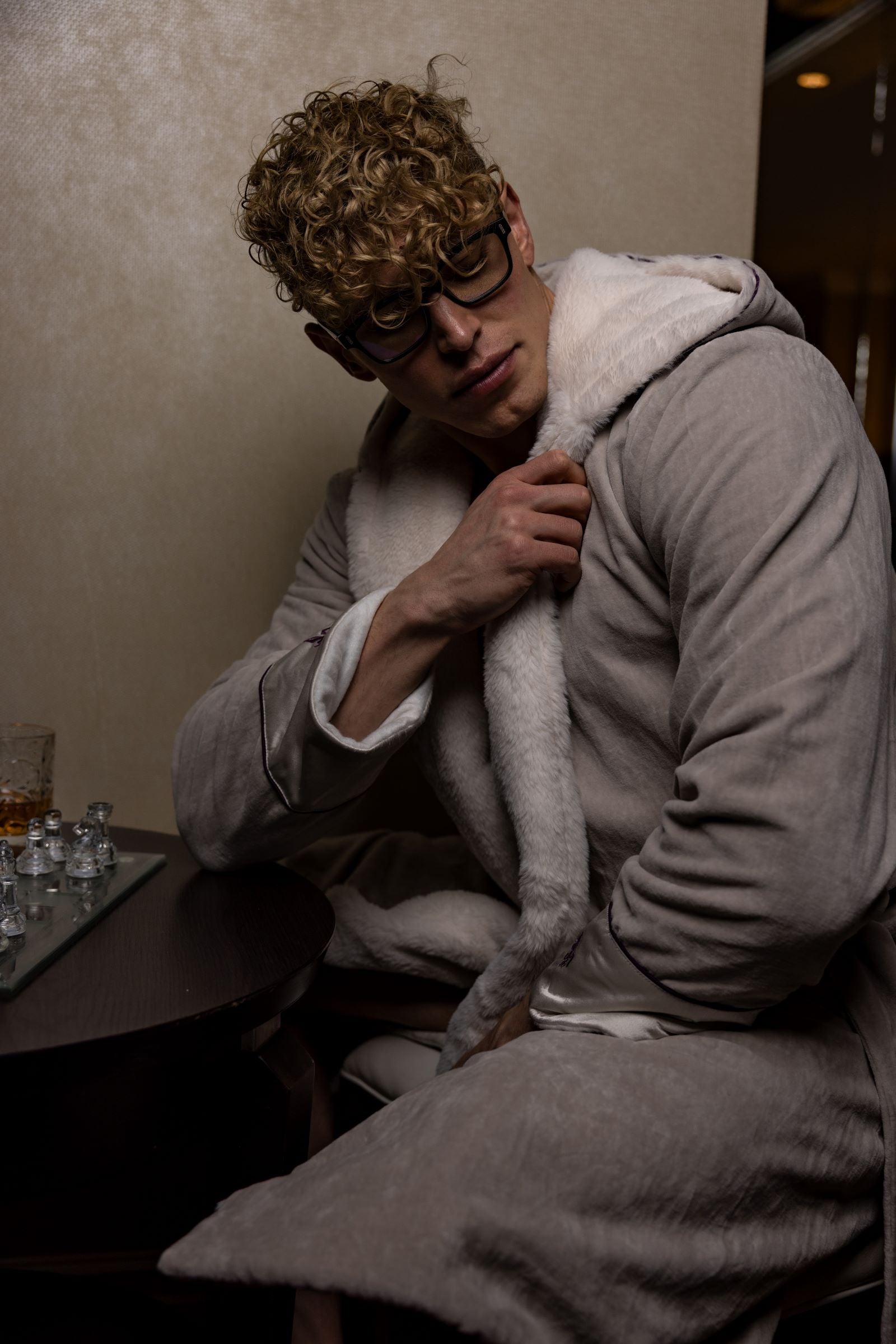 Bergamo Hooded Baltic Robe | Heather Grey