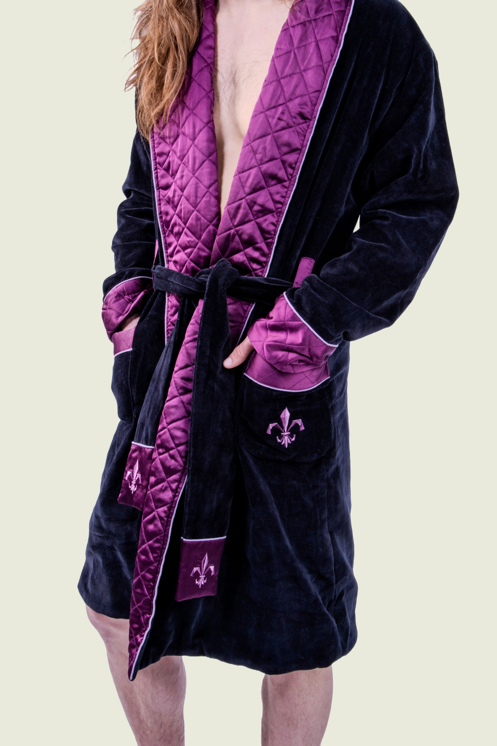 Bergamo Classic Smoking Robe | Carbon Black