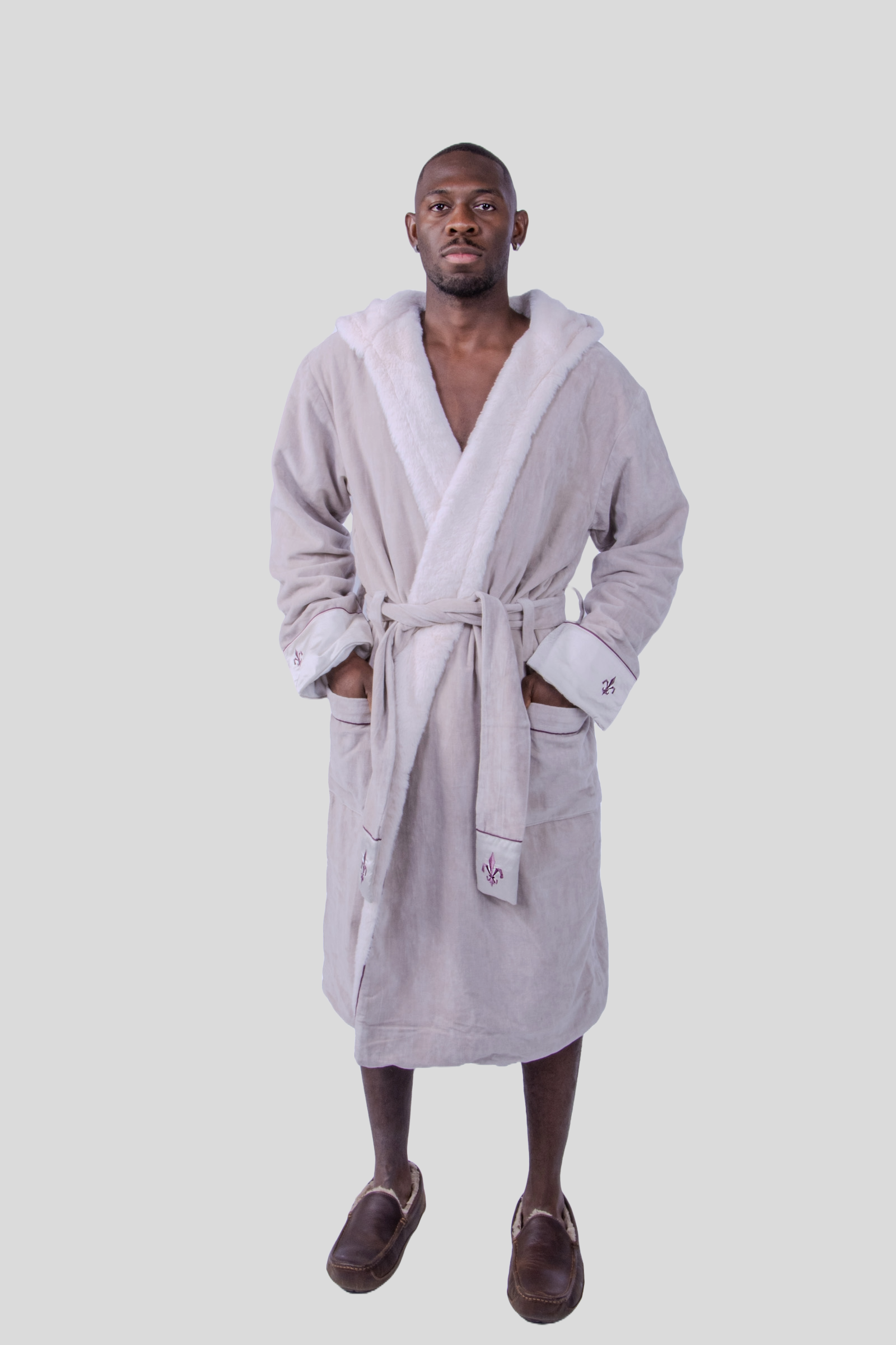 Bergamo Hooded Baltic Robe | Heather Grey