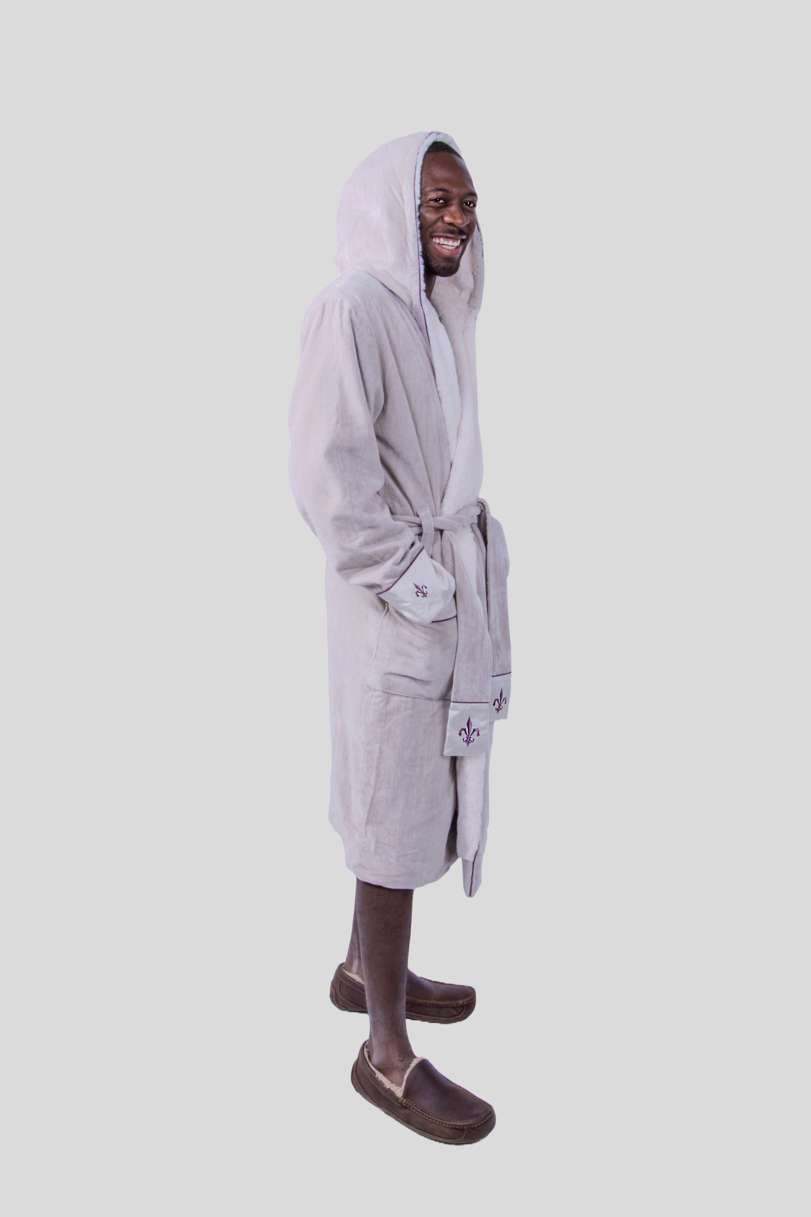 Bergamo Hooded Baltic Robe | Heather Grey