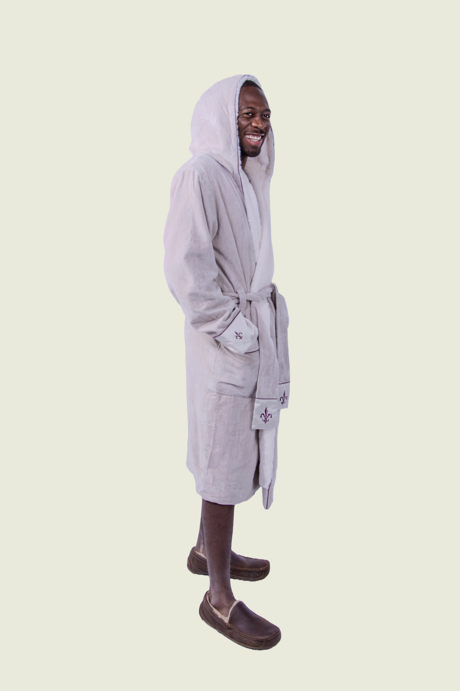 Bergamo Hooded Baltic Robe | Heather Grey