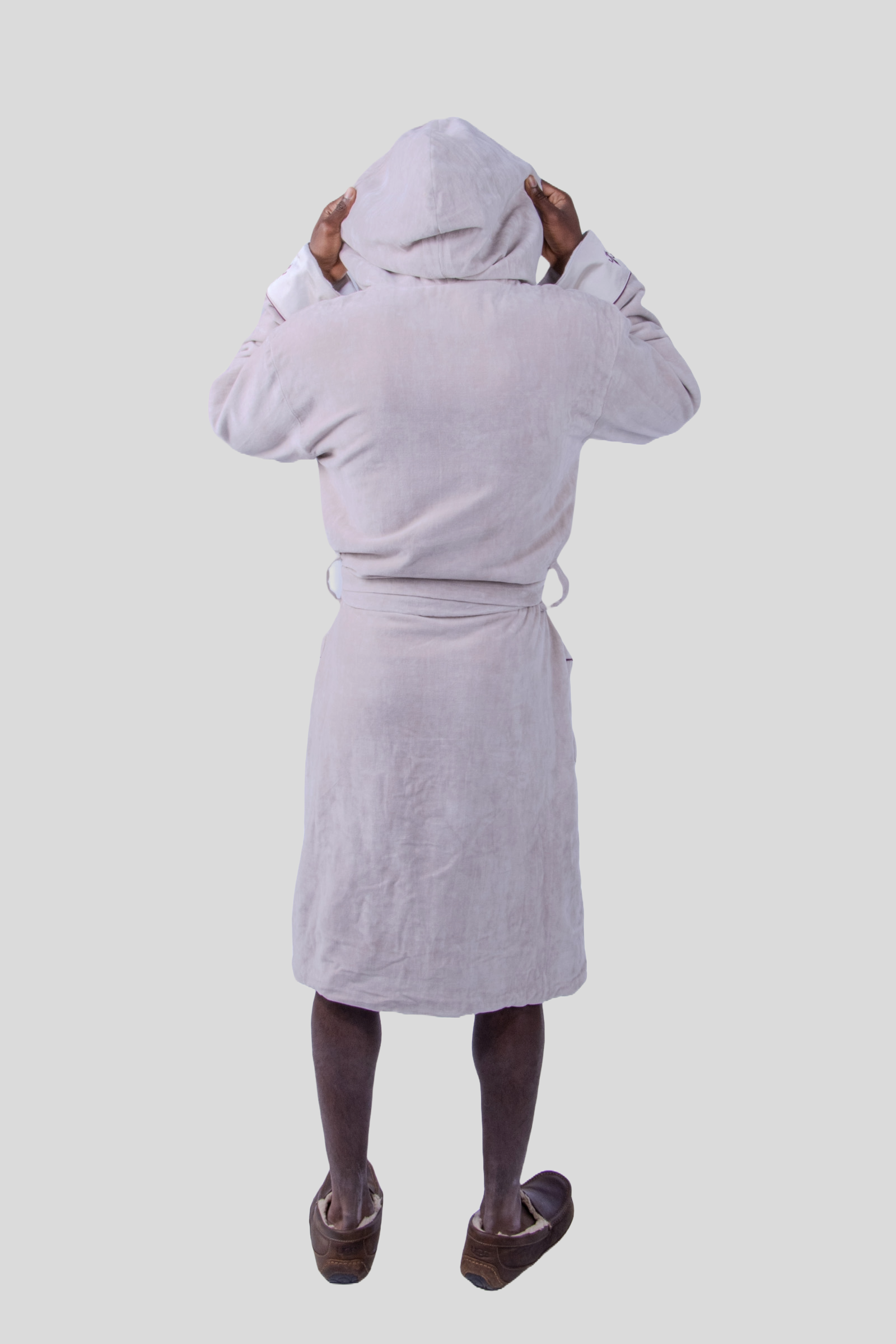 Bergamo Hooded Baltic Robe | Heather Grey