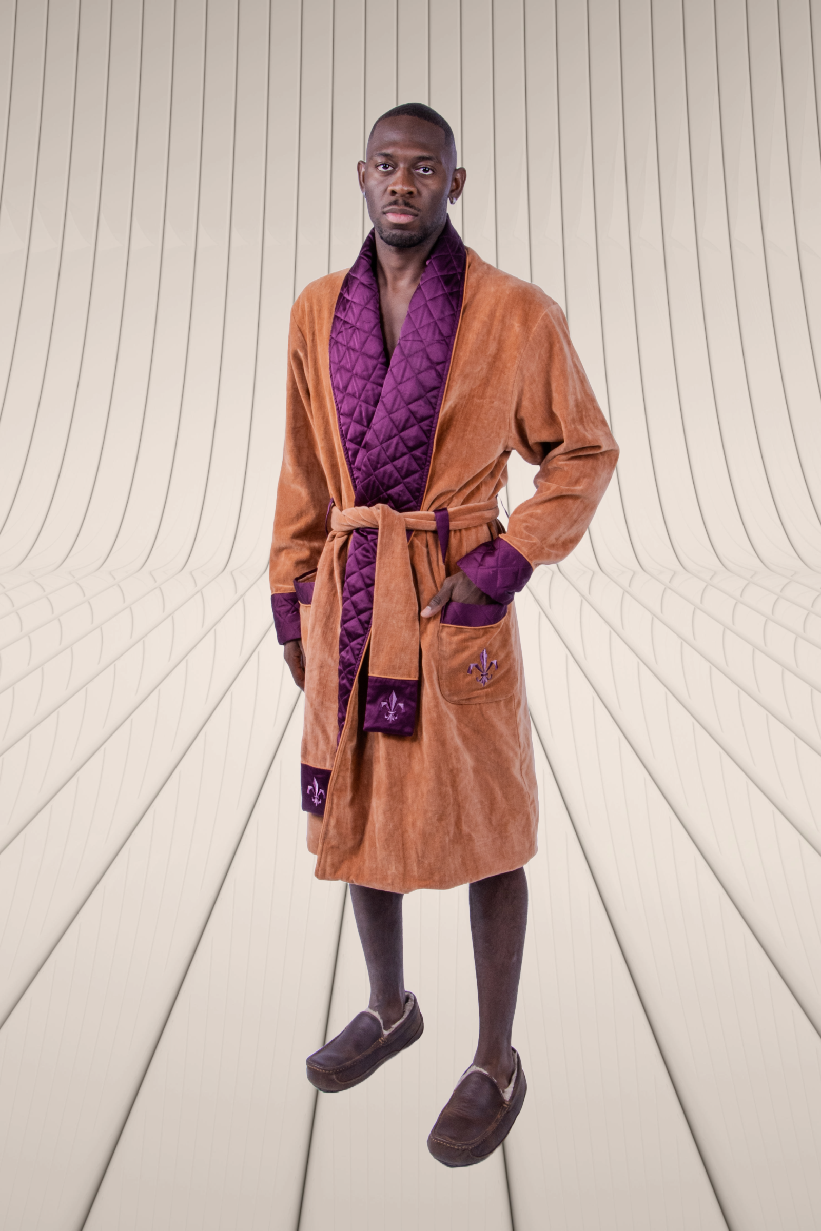 Bergamo Classic Smoking Robe | Camel