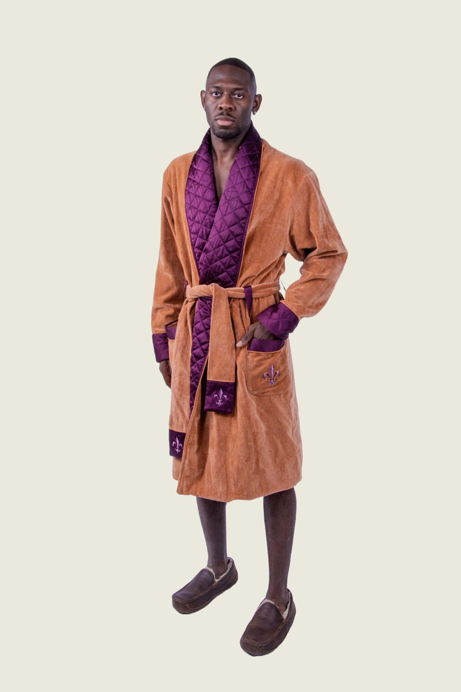 Bergamo Classic Smoking Robe | Camel