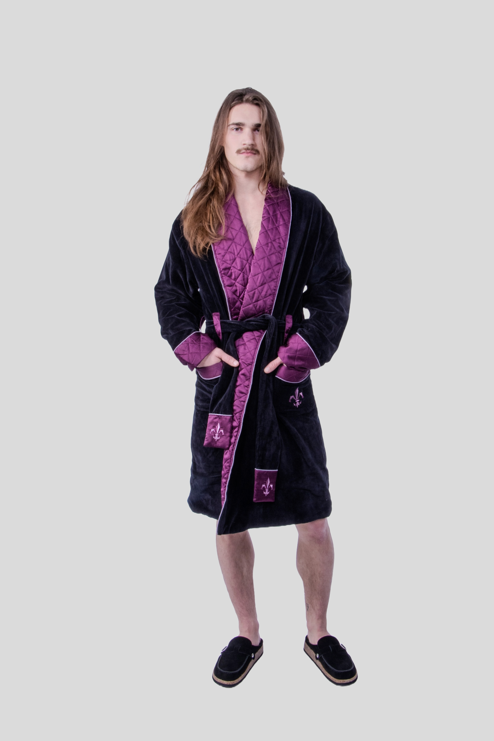 Bergamo Classic Smoking Robe | Carbon Black