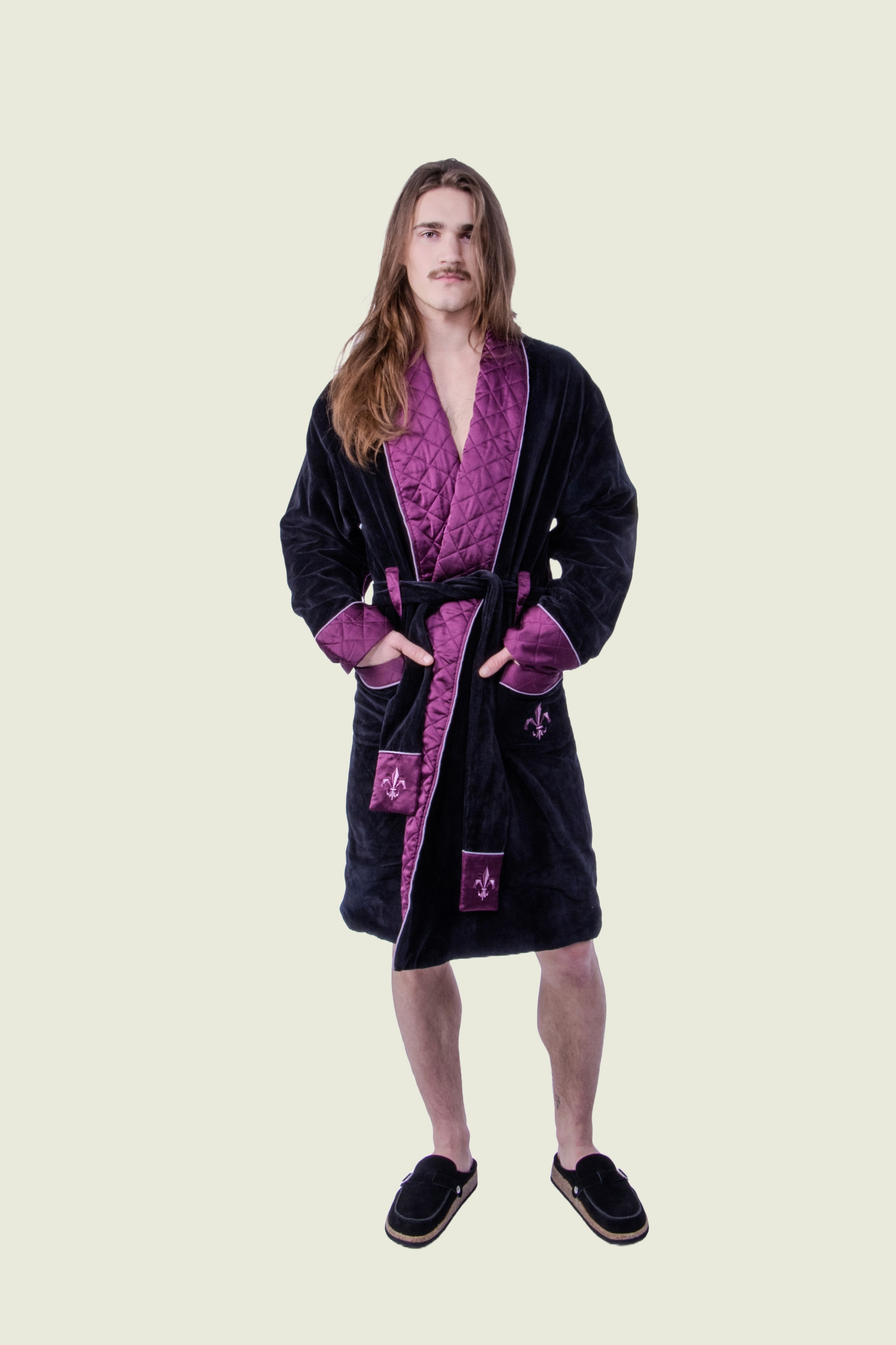 Bergamo Classic Smoking Robe | Carbon Black