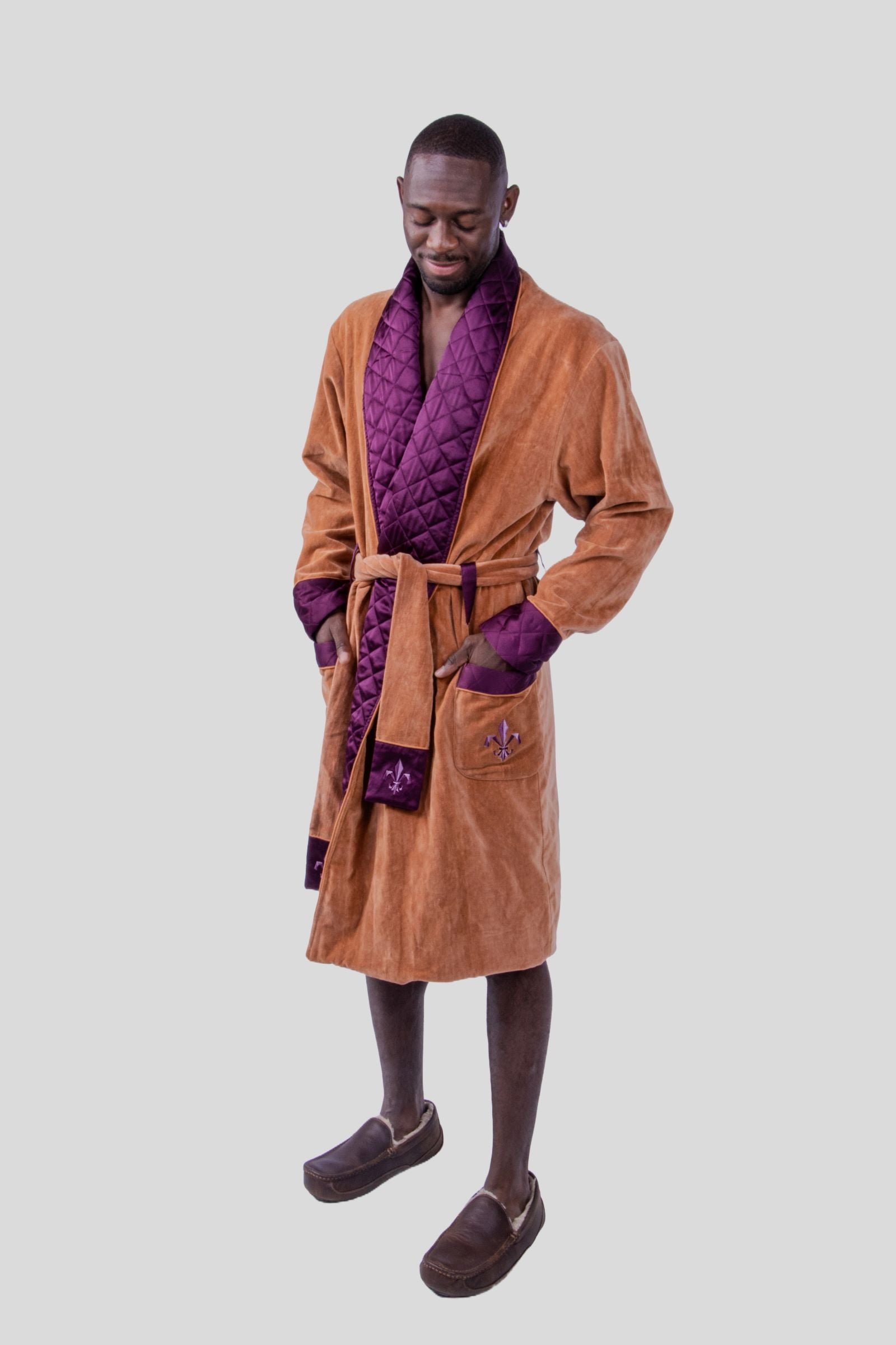 Bergamo Classic Smoking Robe | Camel