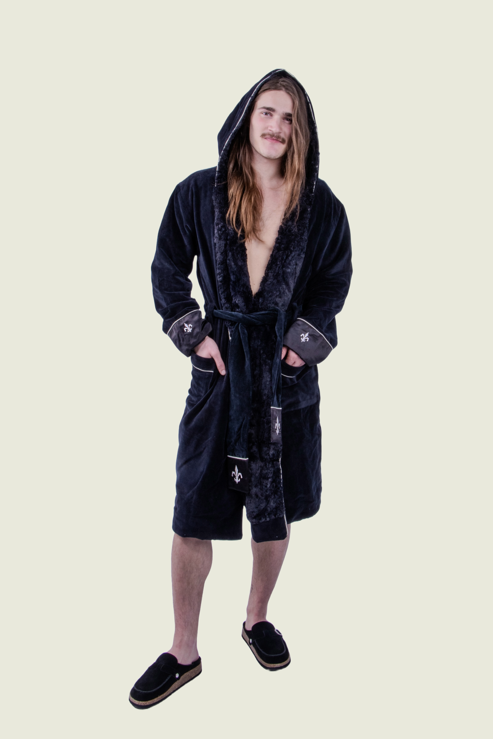 Bergamo Hooded Baltic Robe | Graphite