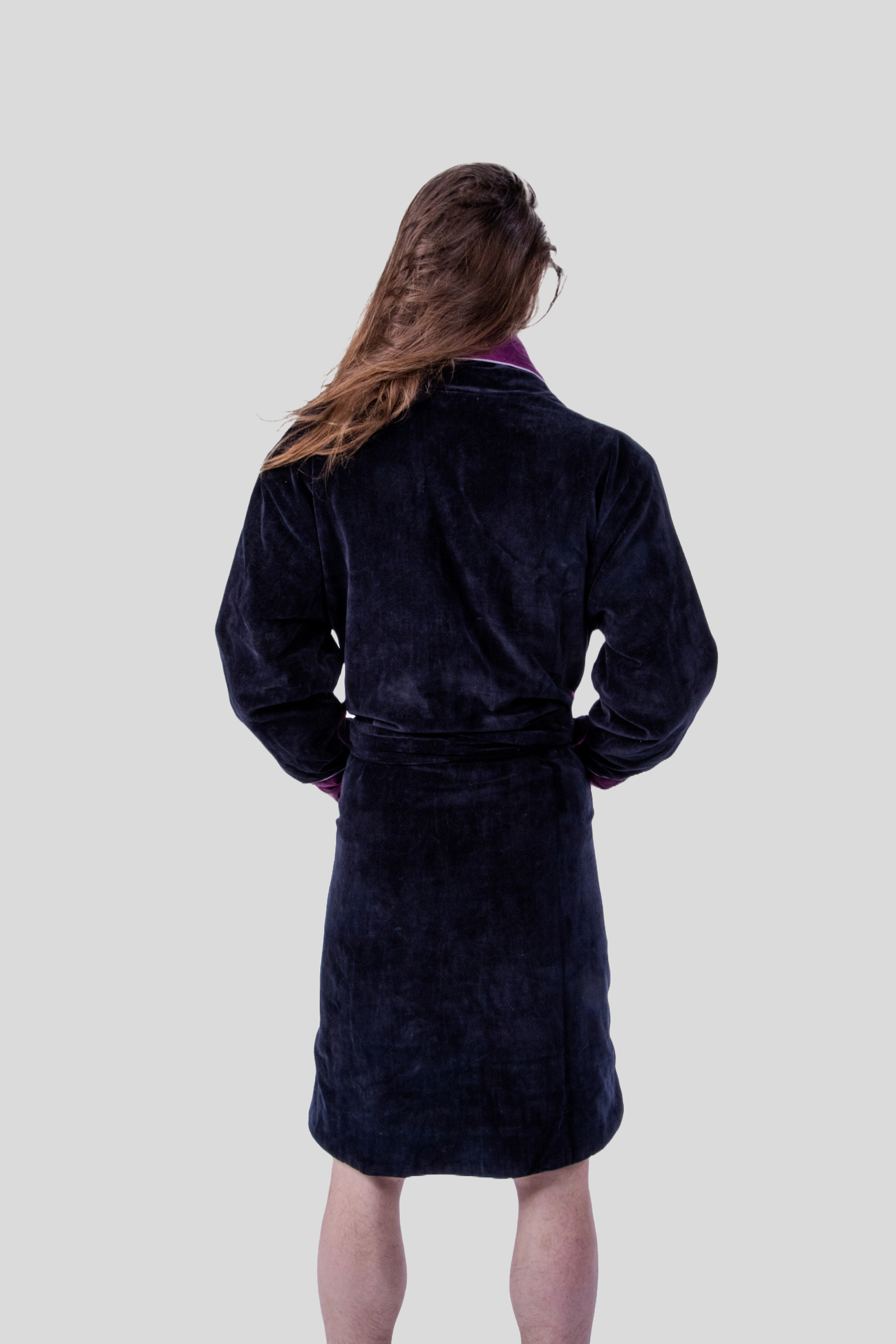 Bergamo Classic Smoking Robe | Carbon Black