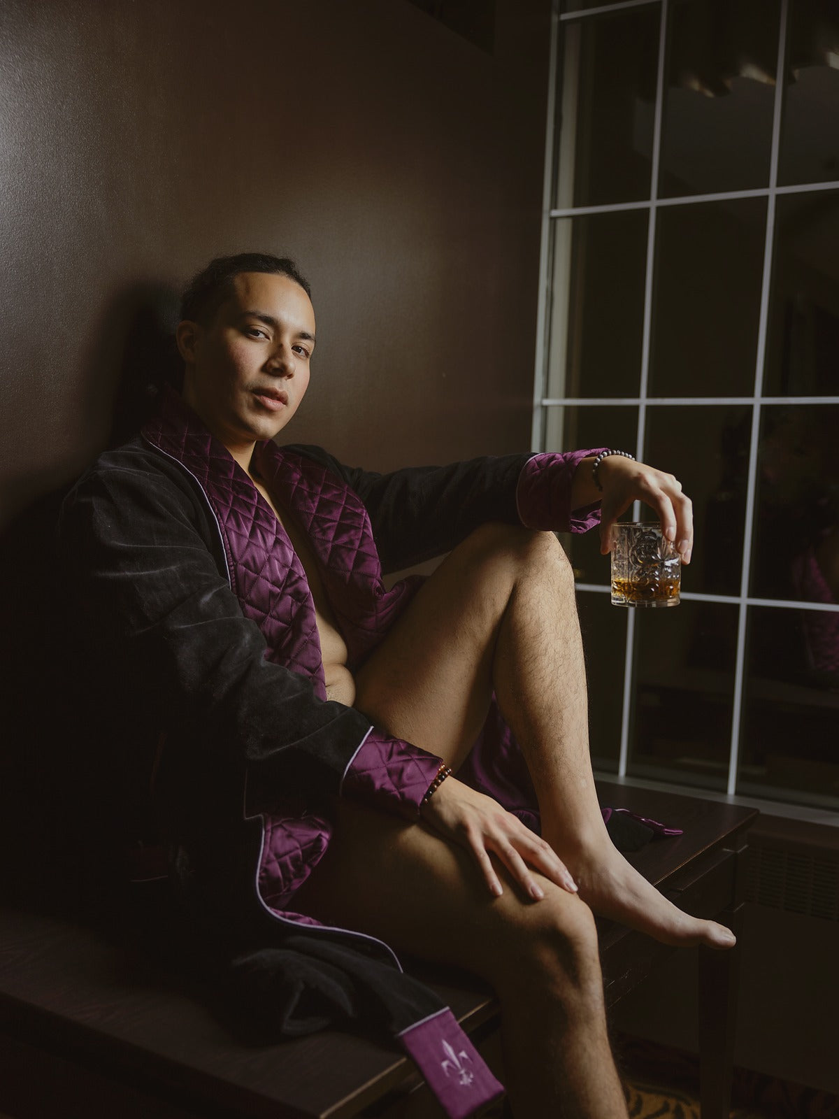 Bergamo Classic Smoking Robe | Carbon Black