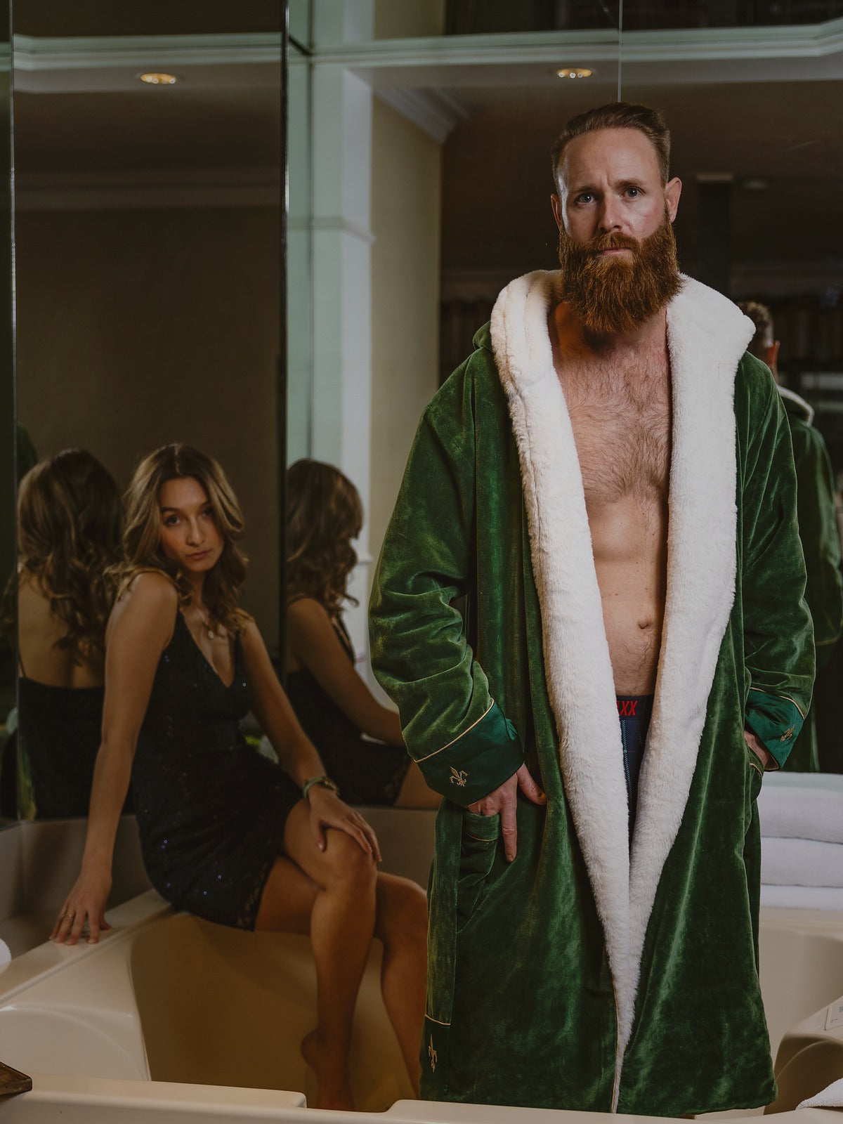 Bergamo Hooded Baltic Robe | Windsor Green