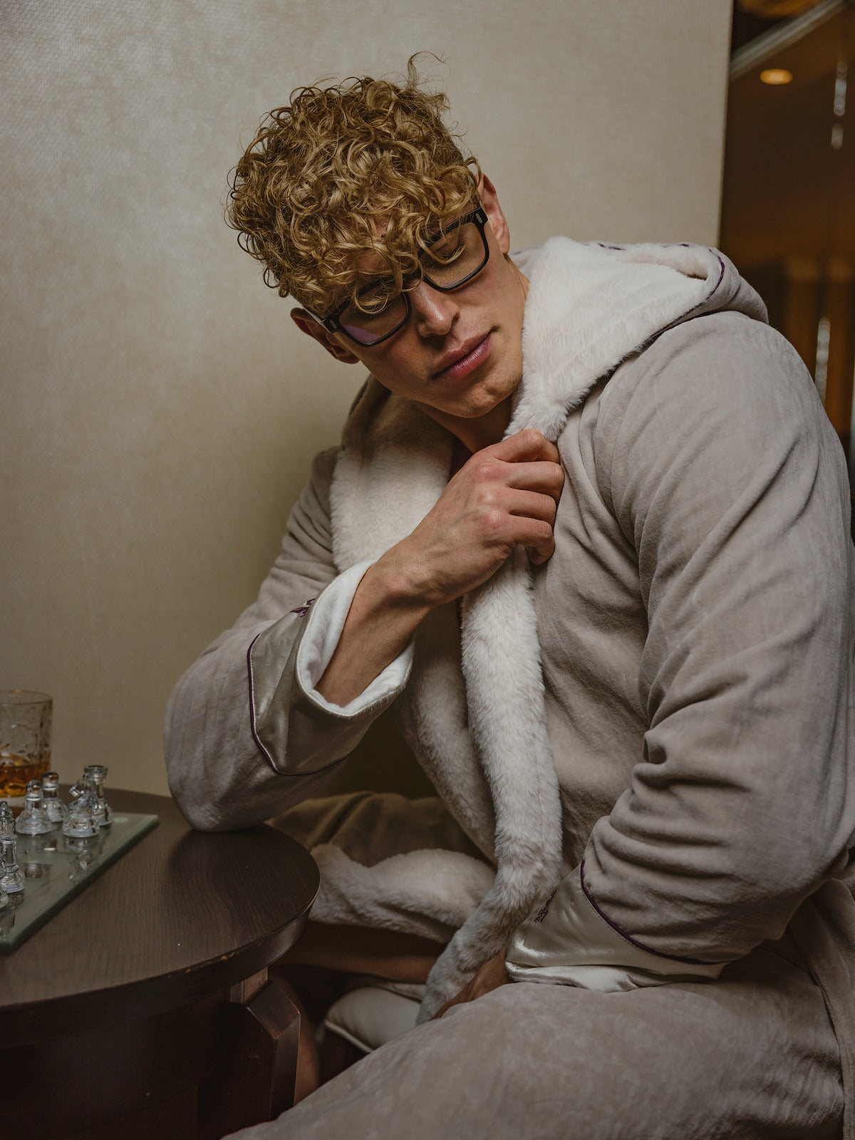 Bergamo Hooded Baltic Robe | Heather Grey